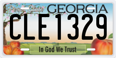 GA license plate CLE1329