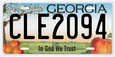 GA license plate CLE2094