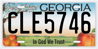 GA license plate CLE5746