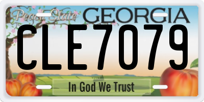 GA license plate CLE7079
