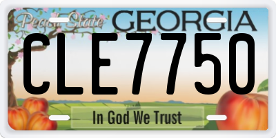 GA license plate CLE7750