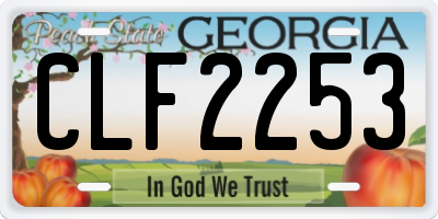 GA license plate CLF2253