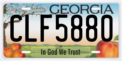 GA license plate CLF5880