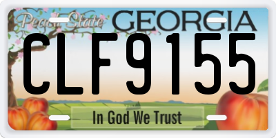 GA license plate CLF9155