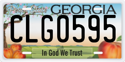 GA license plate CLG0595