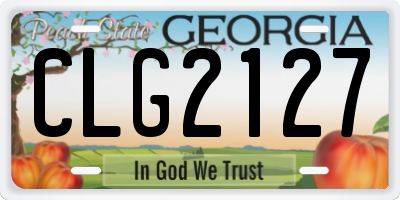 GA license plate CLG2127