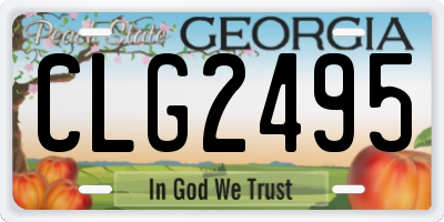 GA license plate CLG2495