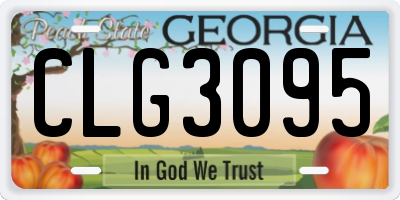 GA license plate CLG3095