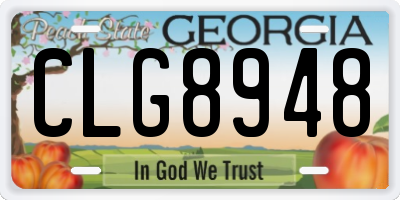 GA license plate CLG8948