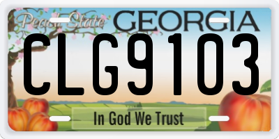 GA license plate CLG9103