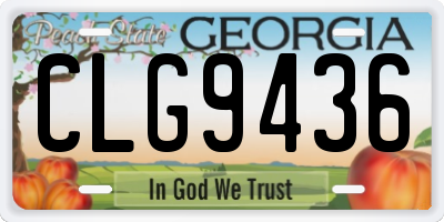 GA license plate CLG9436