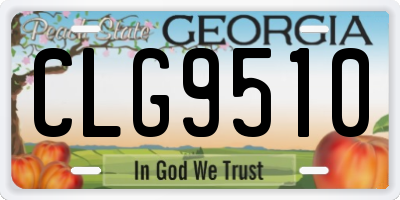 GA license plate CLG9510