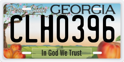 GA license plate CLH0396