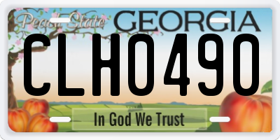 GA license plate CLH0490
