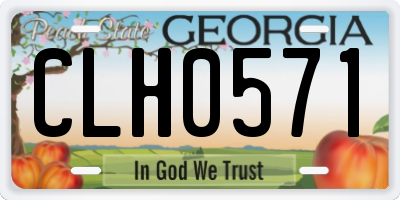 GA license plate CLH0571