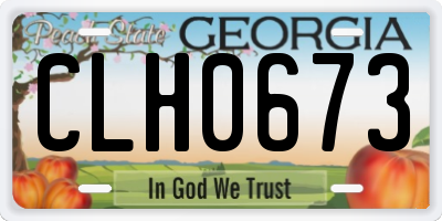 GA license plate CLH0673