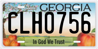 GA license plate CLH0756