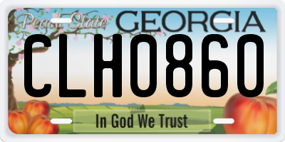 GA license plate CLH0860