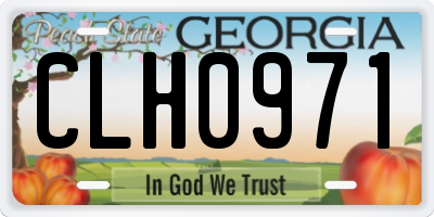 GA license plate CLH0971