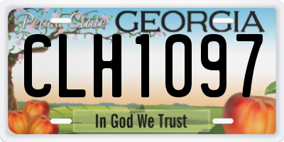 GA license plate CLH1097