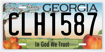 GA license plate CLH1587