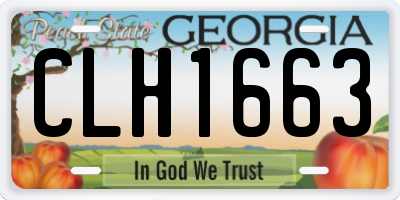 GA license plate CLH1663