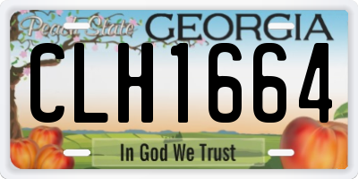 GA license plate CLH1664