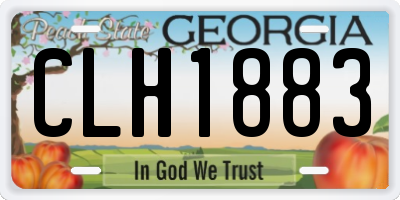 GA license plate CLH1883