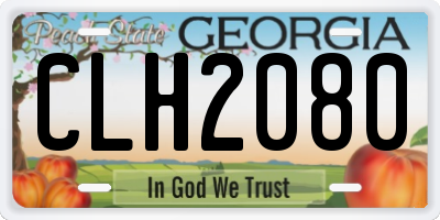 GA license plate CLH2080