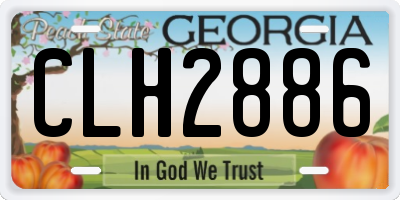 GA license plate CLH2886