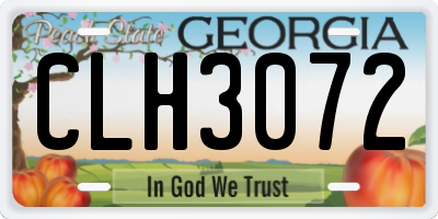 GA license plate CLH3072