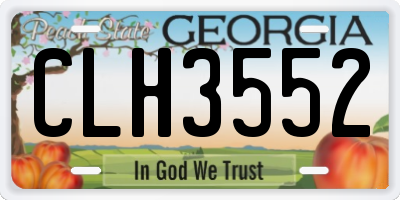 GA license plate CLH3552
