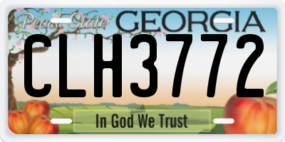 GA license plate CLH3772