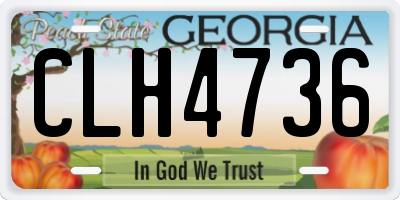 GA license plate CLH4736
