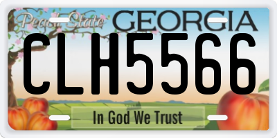 GA license plate CLH5566
