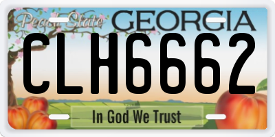 GA license plate CLH6662
