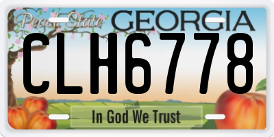 GA license plate CLH6778