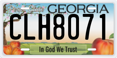 GA license plate CLH8071