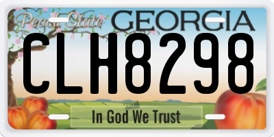 GA license plate CLH8298