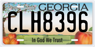 GA license plate CLH8396