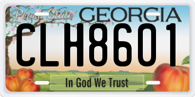 GA license plate CLH8601