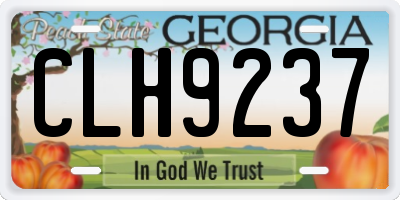 GA license plate CLH9237