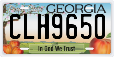GA license plate CLH9650