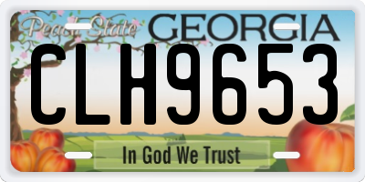 GA license plate CLH9653
