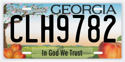 GA license plate CLH9782