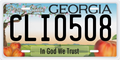 GA license plate CLI0508