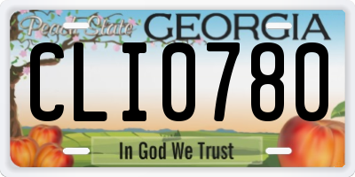 GA license plate CLI0780