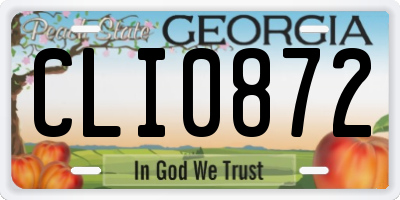 GA license plate CLI0872