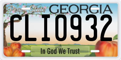 GA license plate CLI0932