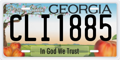 GA license plate CLI1885